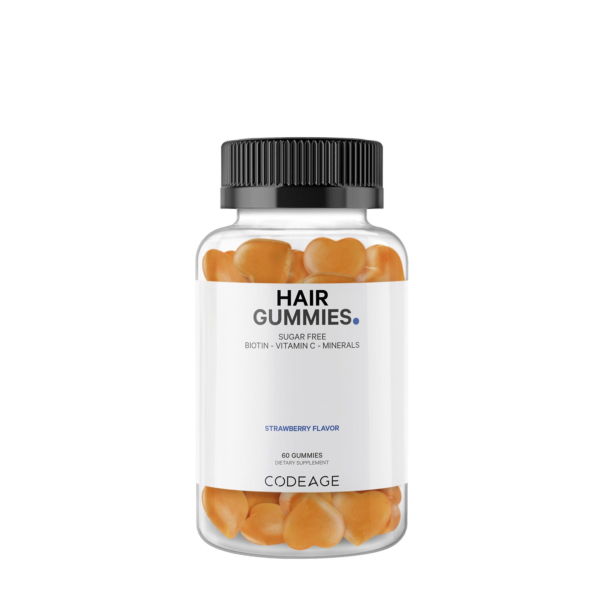 Hair Gummies - Sugarfree Daily Multivitamins - Biotin &amp; Zinc - 60 Gummies (30 Servings)  | GNC
